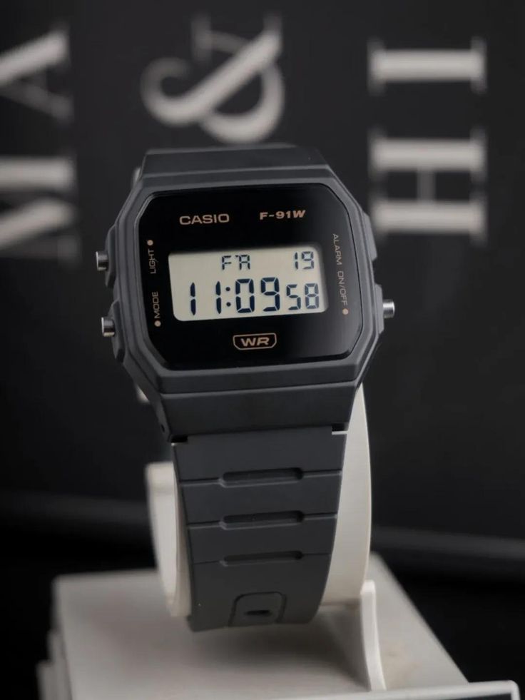 CASIO F-91W HERITAGE SERIES – MINIMALIST All-BLACK DIGITAL WATCH WITH BIO-BASED RESIN - UNISEX
