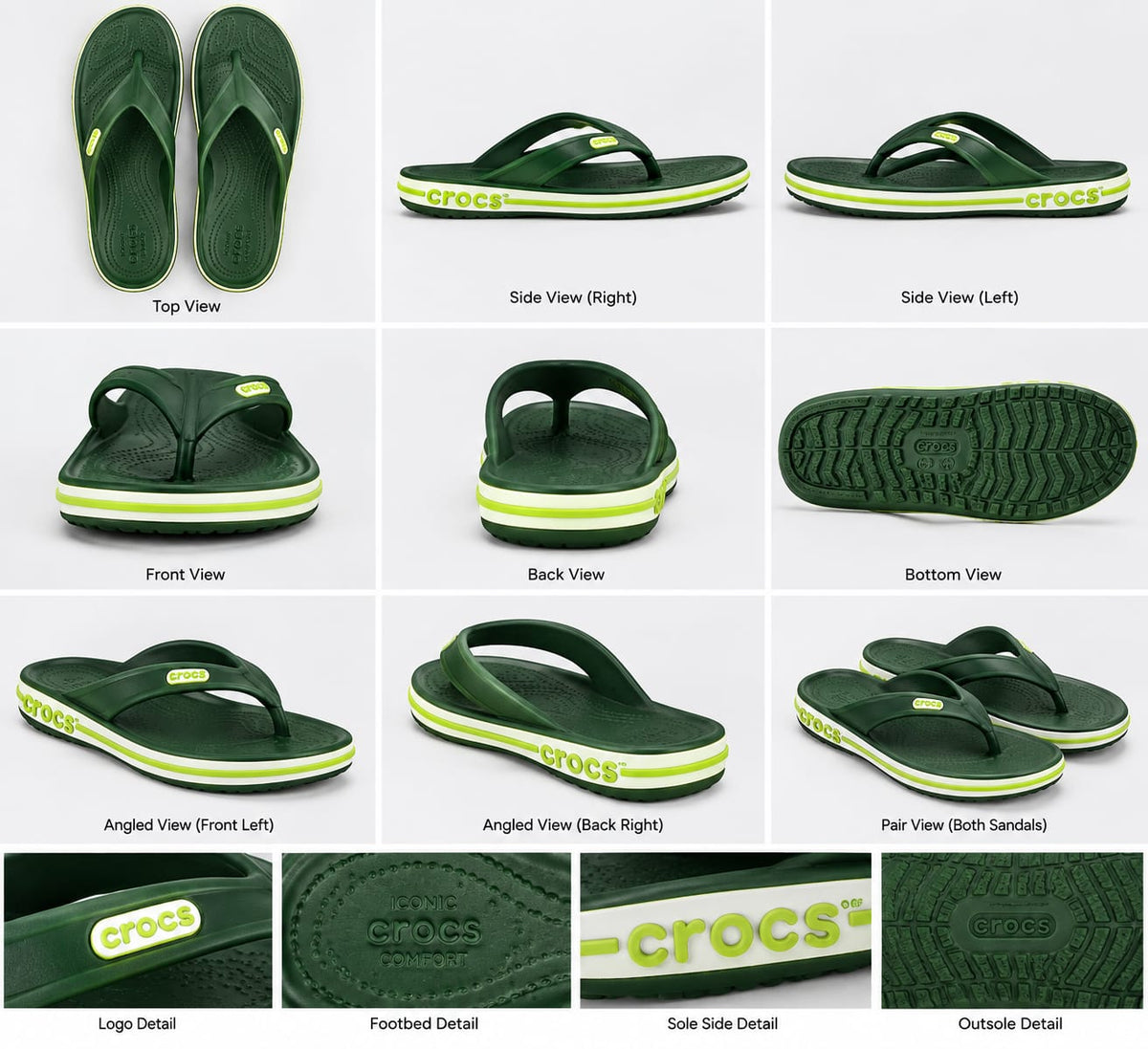 CROCS UNISEX ADULT FLIP-FLOP THONG SANDALS